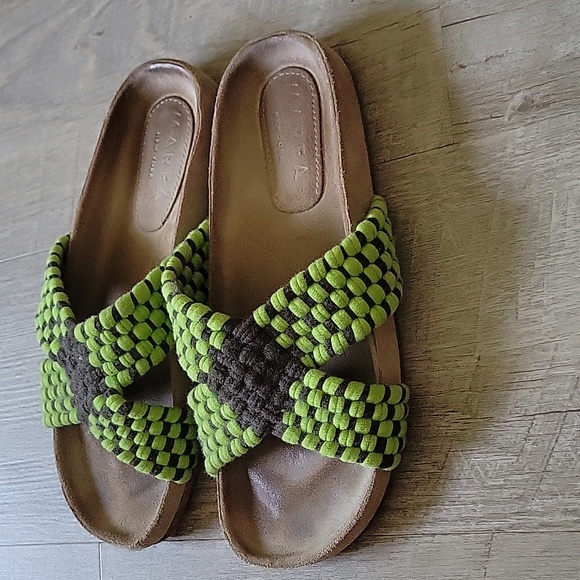 Marea Cruzado slide in size 40 in color Lemon/Military Green - Picture 7 of 7